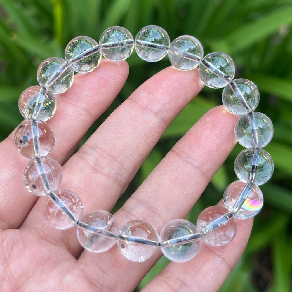 11mm strechable‎ Herkimer diamond bracelet 1834